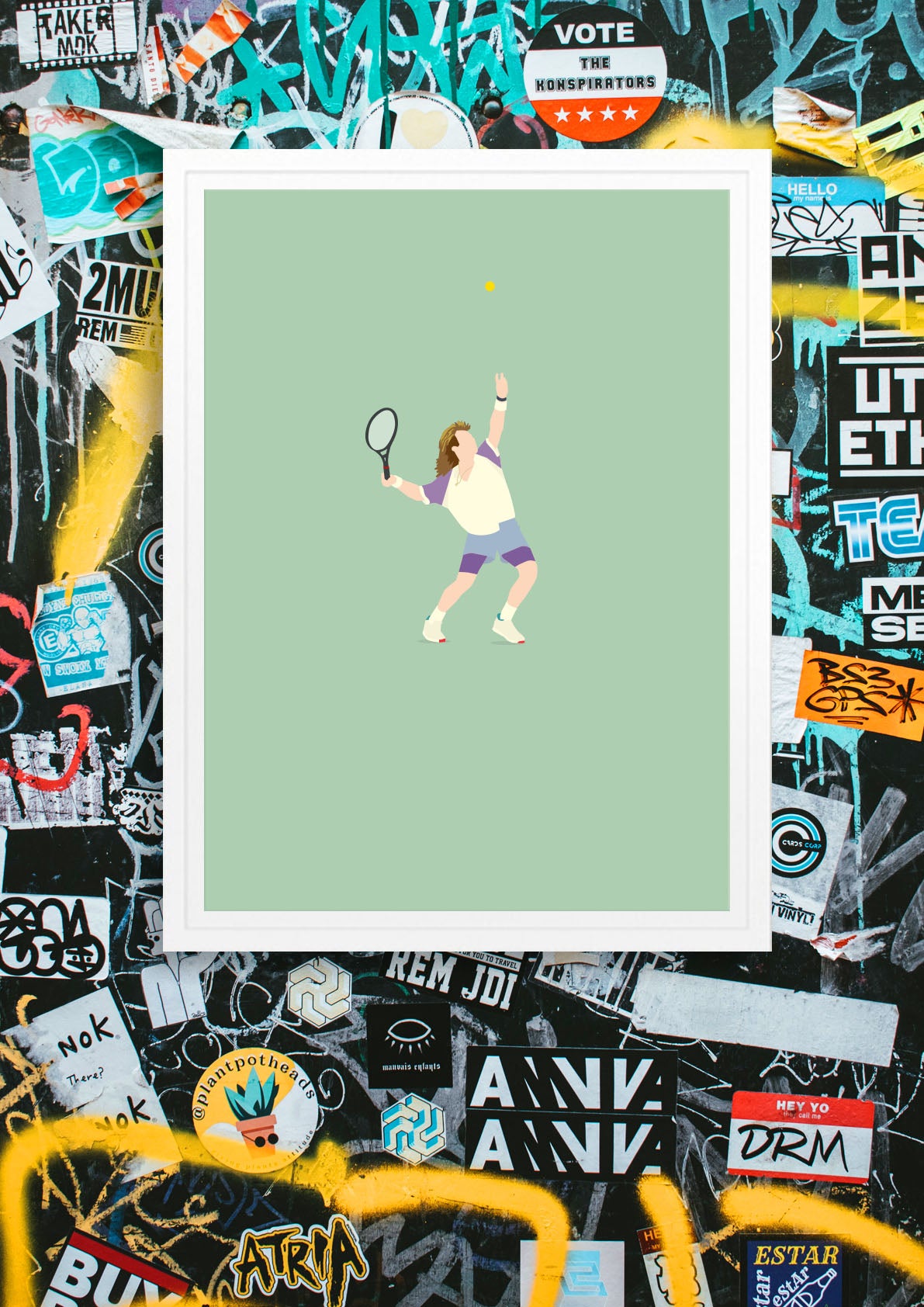 hands-of-god-ass-print-andr-agassi-tennis-poster-a3 image 2