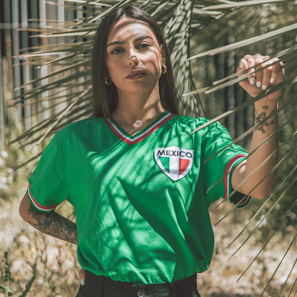 copa-classic-mexiko-pel-80er-fu-balltrikot-gr-n-baumwolle image 2