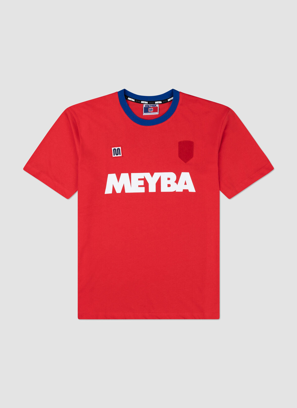 meyba-los-colchoneros-retro-training-tee-t-shirt-rot-baumwolle image 1