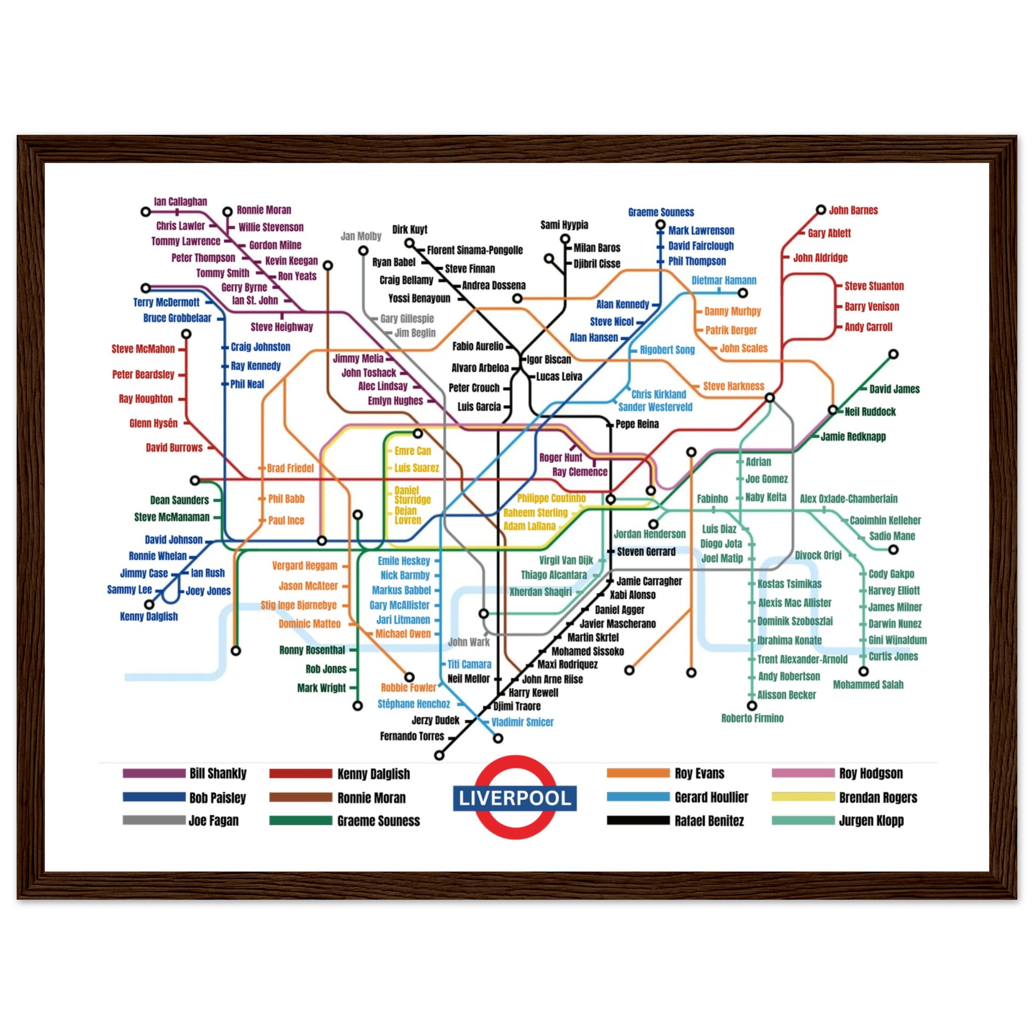 anfield-liverpool-lines-kunstdruck-gerahmt-u-bahn-karte-manager image 3