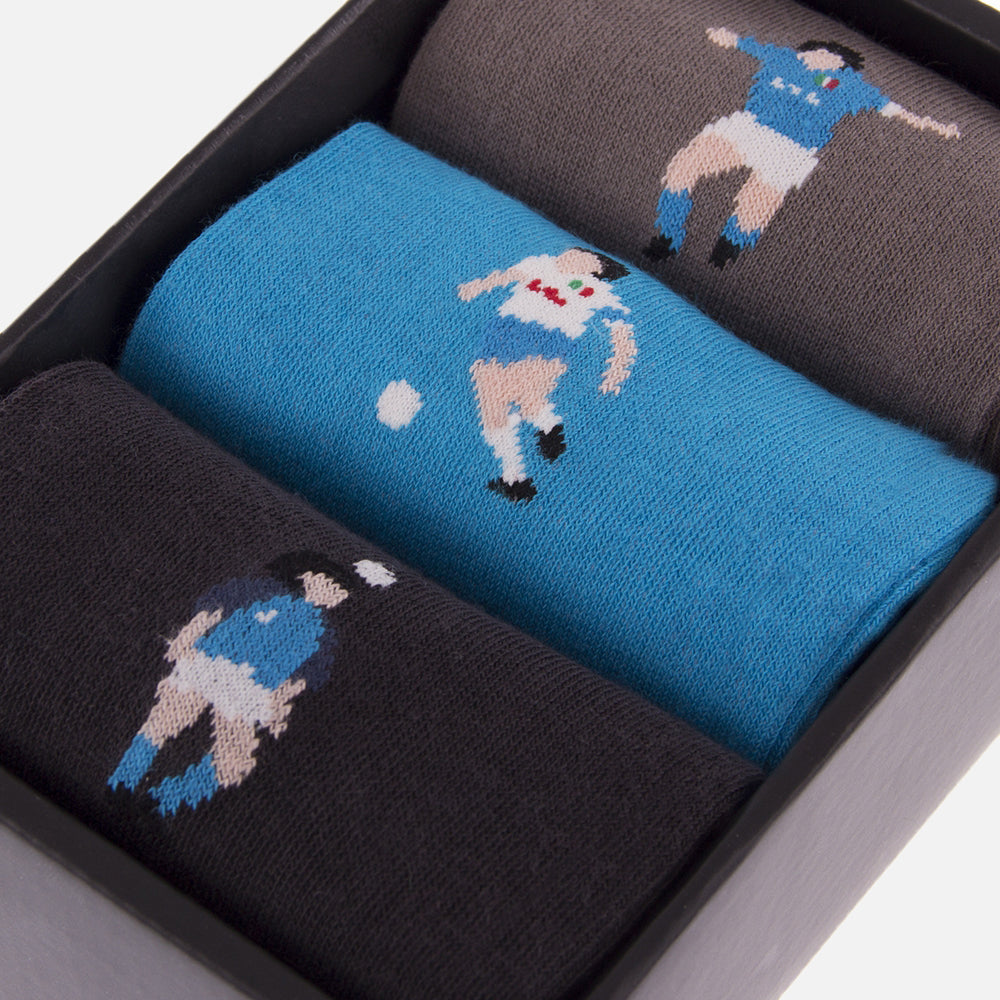 copa-classic-maradona-napoli-socken-box-set-schwarz-40-46 image 2