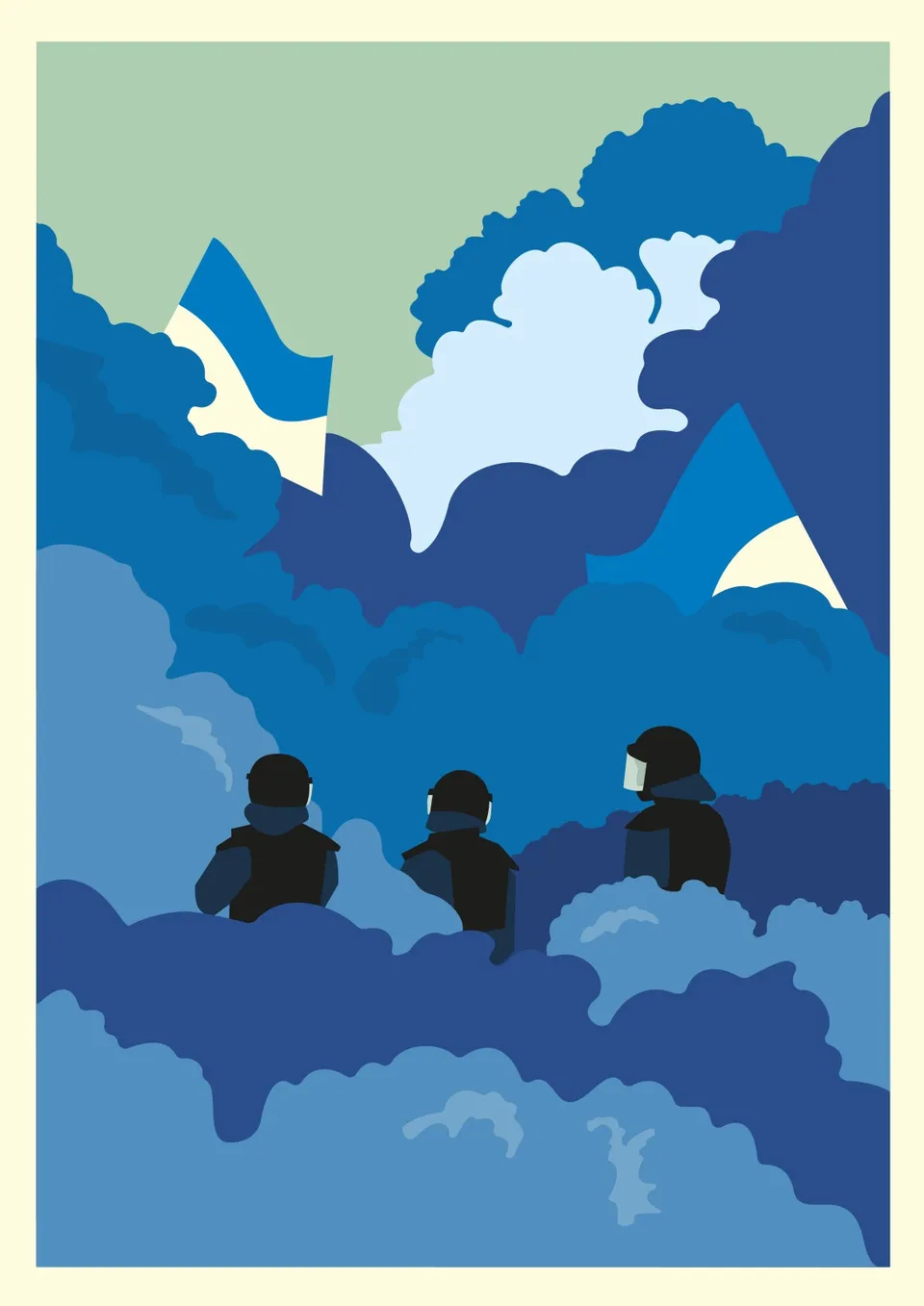 hands-of-god-prints-stands-poster-blau-a3-stadion-pyro image 1