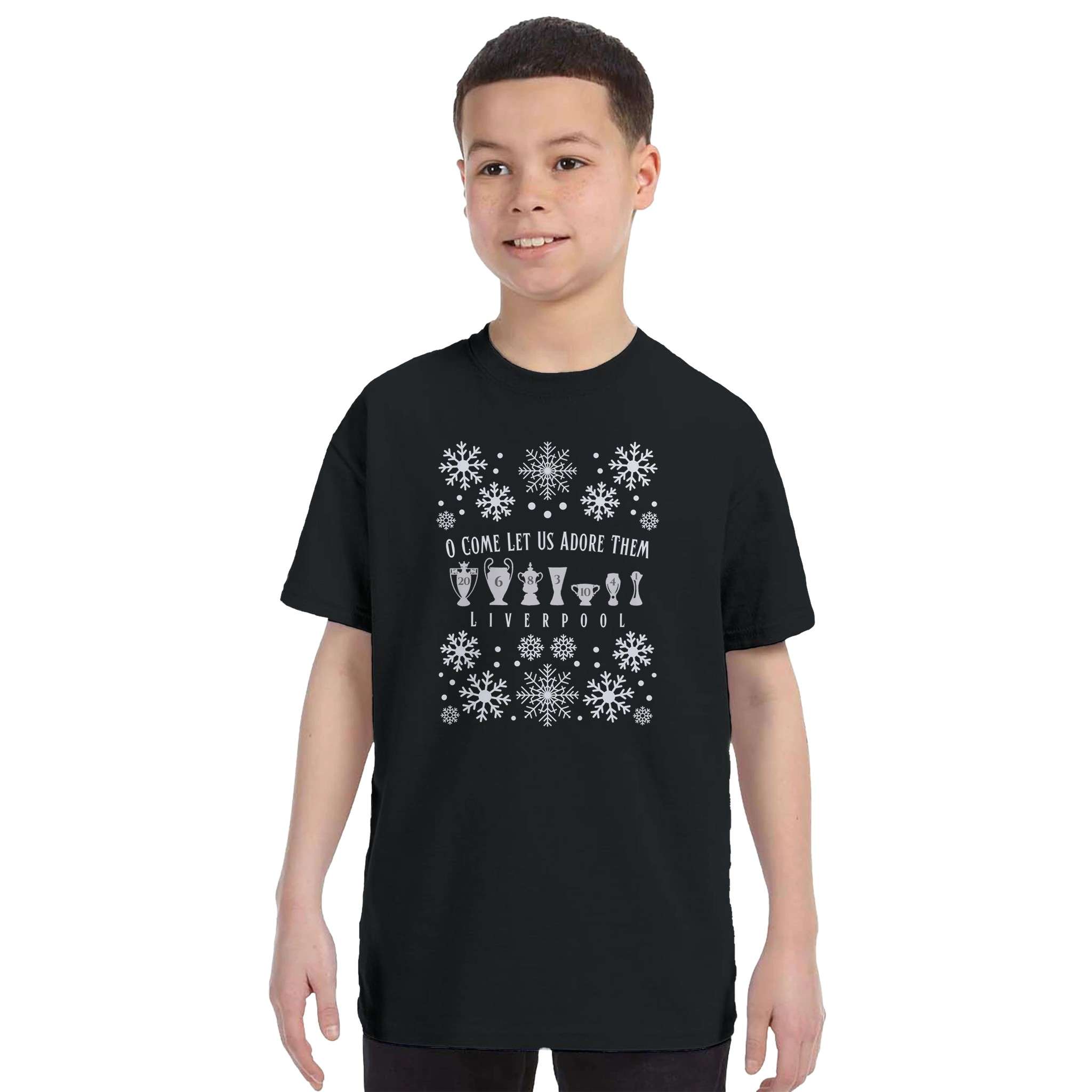 anfield-lfc-kids-o-come-let-us-adore-them-weihnachts-t-shirt image 5