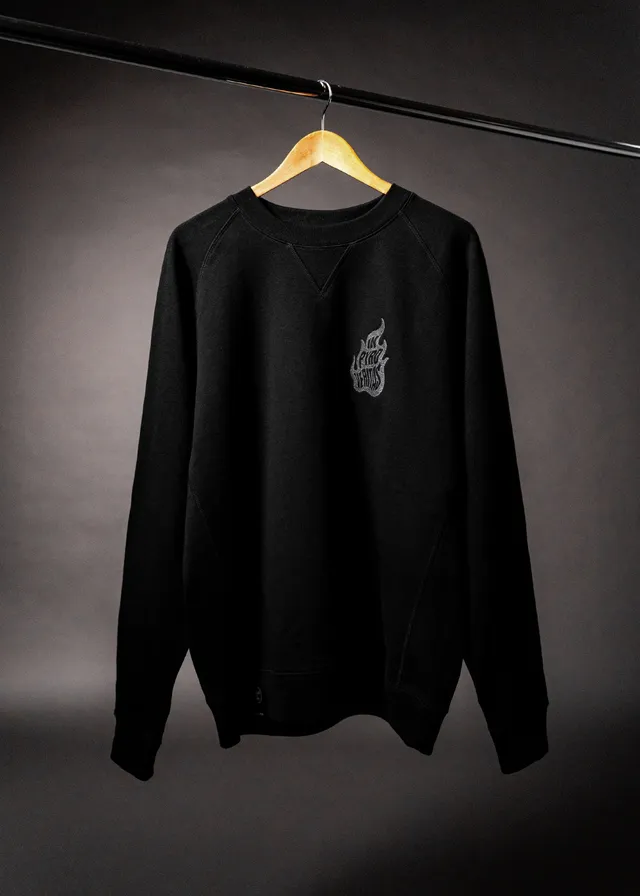 hands-of-god-pyro-crewneck-schwarz-bio-baumwolle image 1