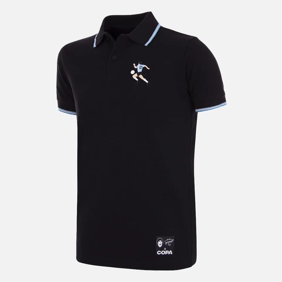 copa-polo-maradona-x-argentinien-poloshirt-schwarz-stickerei image 1