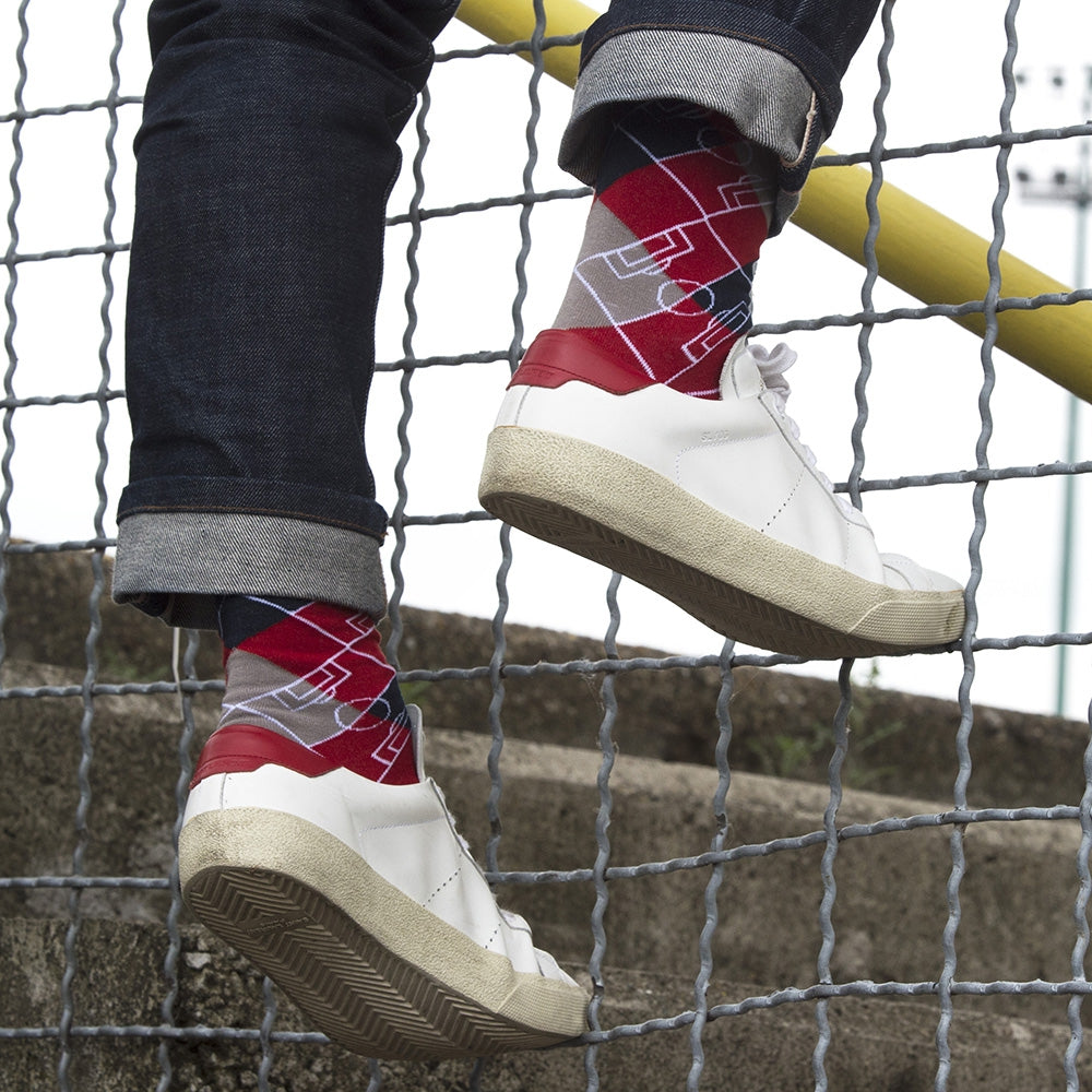 copa-socks-argyle-fu-ballplatz-socken-rot-40-46 image 2