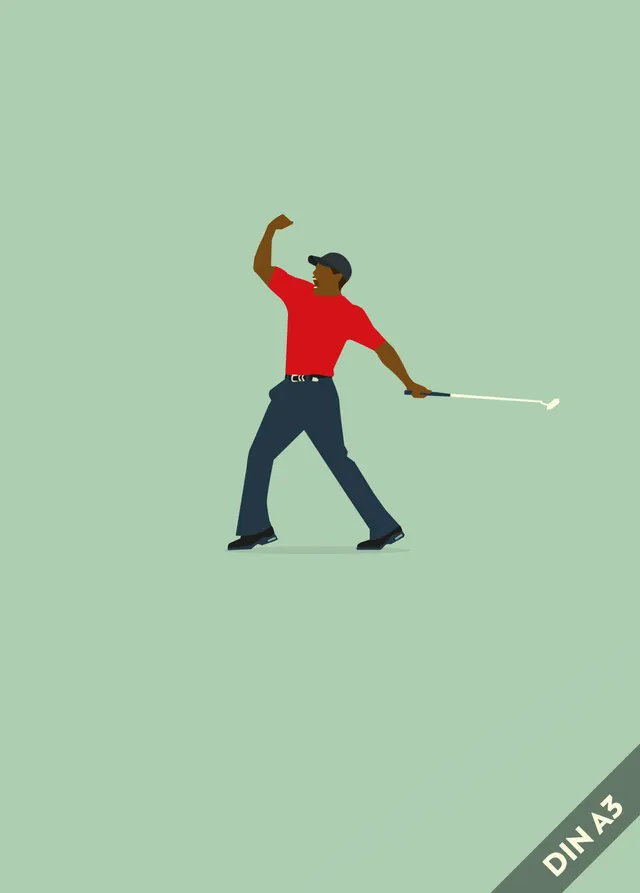 hands-of-god-champ-poster-tiger-woods-golf-a3 image 1