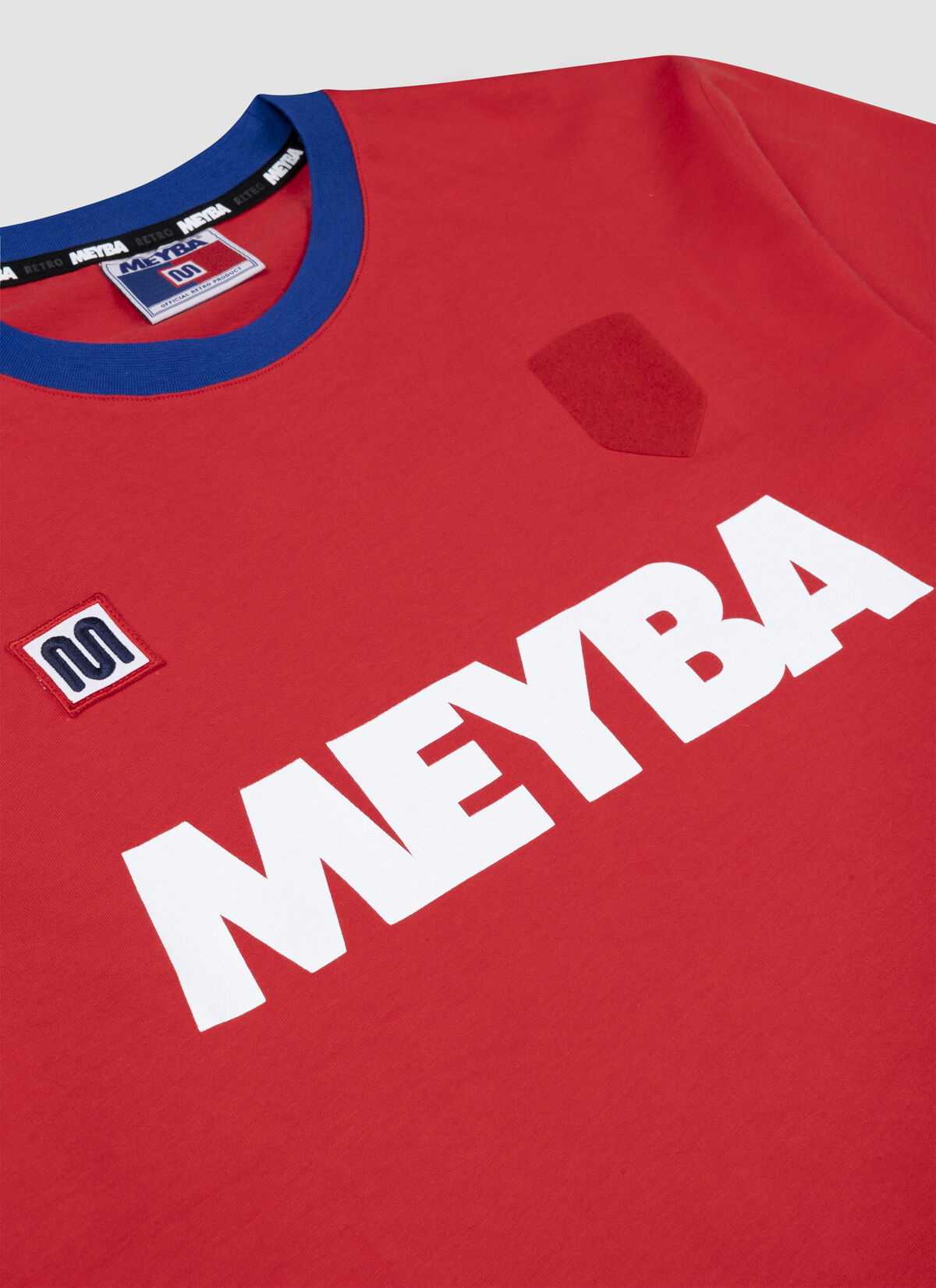meyba-los-colchoneros-retro-training-tee-t-shirt-rot-baumwolle image 2