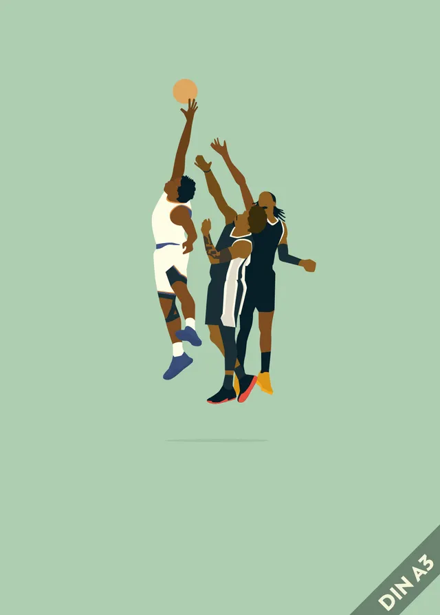 hands-of-god-prints-in-five-kunstdruck-a3-nba-knicks image 1
