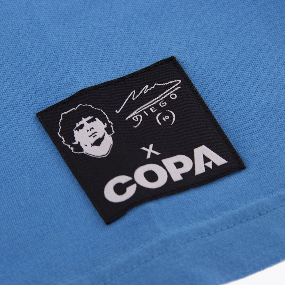 copa-classic-maradona-napoli-t-shirt-blau-baumwolle image 4