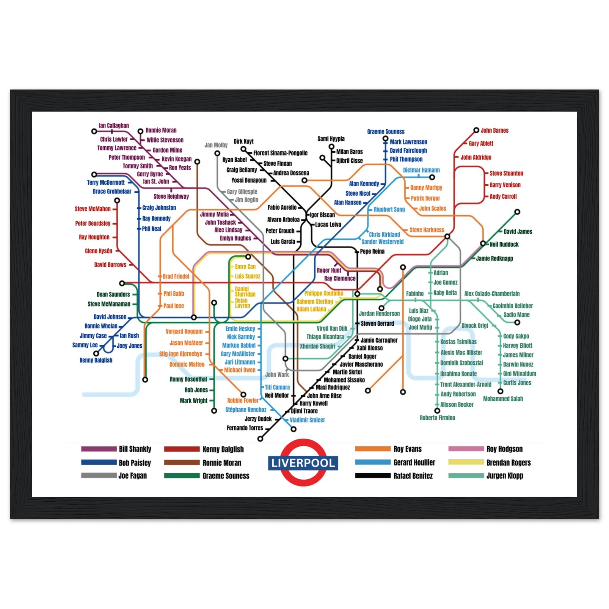 anfield-liverpool-lines-kunstdruck-gerahmt-u-bahn-karte-manager image 4