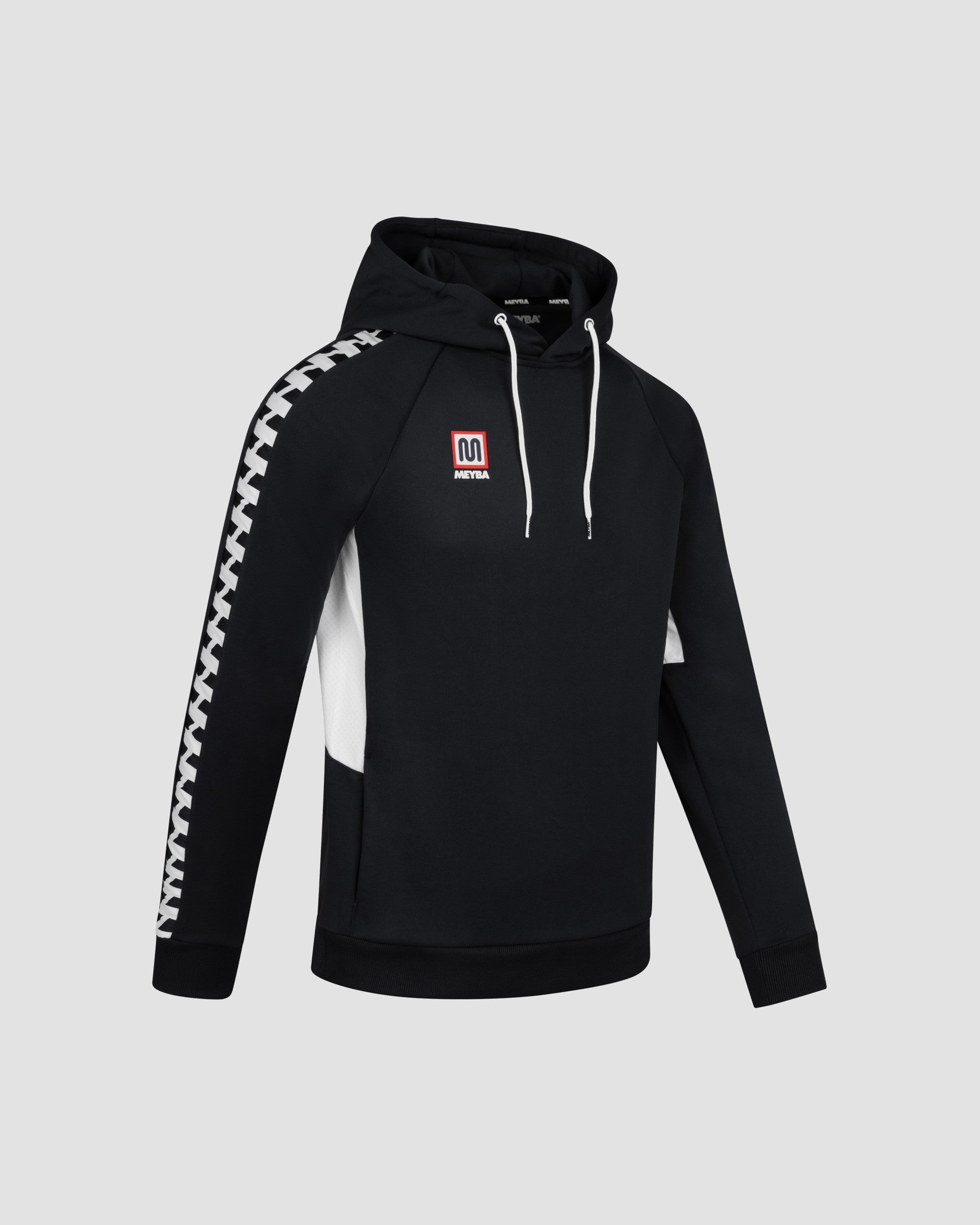 meyba-youth-motion-poly-hoodie-schwarz-fleece-kapuze image 3